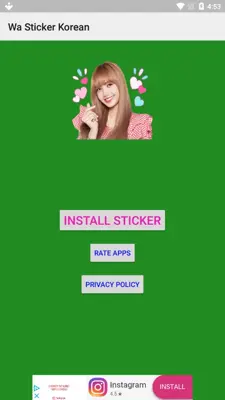 WAStickerApps Korean Idol Sticker for WhatsApp android App screenshot 0