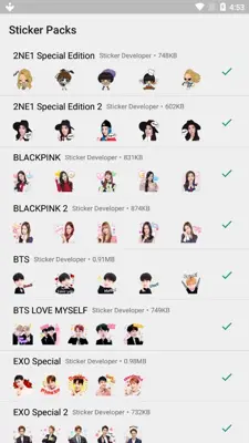 WAStickerApps Korean Idol Sticker for WhatsApp android App screenshot 1