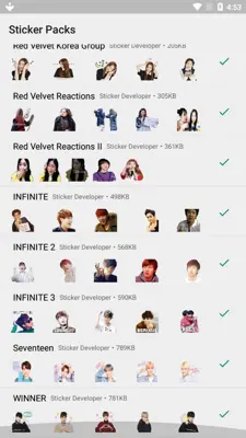 WAStickerApps Korean Idol Sticker for WhatsApp android App screenshot 3