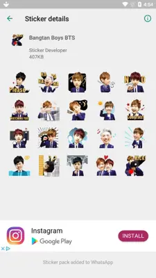 WAStickerApps Korean Idol Sticker for WhatsApp android App screenshot 5