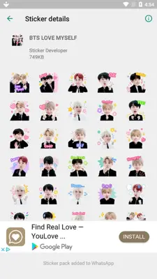 WAStickerApps Korean Idol Sticker for WhatsApp android App screenshot 7